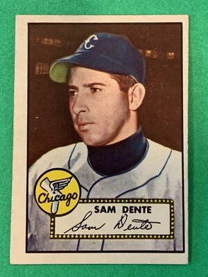 1952 TOPPS #304 "RED BACK" SAM DENTE, CHICAGO WHITE SOX, NM (OC) - Image 1 of 2