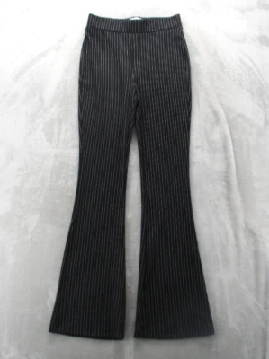 Pantalones de vestir para mujer Vanilla Star Bootcut ML negro blanco a rayas poliéster Foto 1 de 4