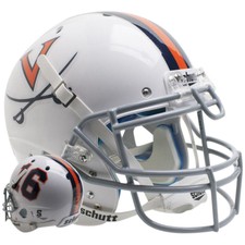 VIRGINIA CAVALIERS WHITE16 SCHUTT XP AUTHENTIC FOOTBALL HELMET