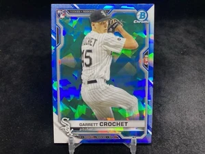 GARRETT CROCHET 2021 BOWMAN CHROME SAPPHIRE #63 ROOKIE BASE PARALLEL / WHITE SOX - Picture 1 of 2