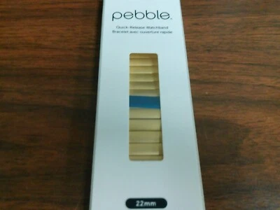 Correa de reloj Pebble Time original 22 mm acero inoxidable **color dorado** modelo 51123 Foto 1 de 2