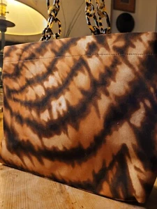 Escada Canvas Leopard Print Tote Bag - Picture 1 of 4