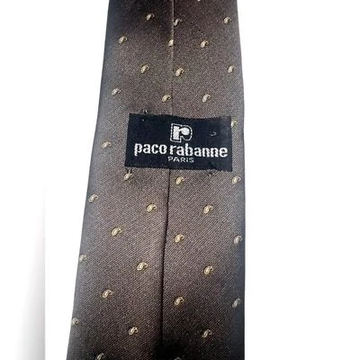 Corbata de cuello Paco Rabanne vintage gris para hombre Foto 1 de 4