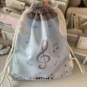 Musical Notes School Bag with Transparent Pocket Traveling Storage Bag - Picture 1 of 7