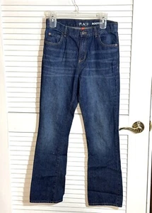 Childrens Place Jeans Adjustable Waist Boys 18S Blue Bootcut Denim Straight - Picture 1 of 12