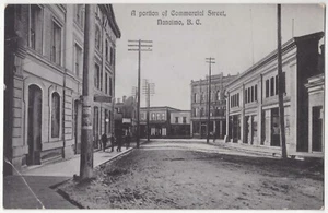 1909 Nanaimo, B.C., Kanada - Commercial Street - Vintage Postkarte - Bild 1 von 2