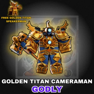 Roblox - Skibidi Tower Defense - Golden Titan Cameraman - Godly - Fast Deliver - Picture 1 of 1