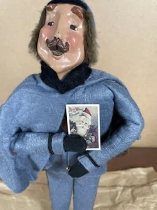 BYERS CHOICE CAROLER - 1992 POSTBOTE MIT POSTTASCHE - Bild 1 von 8