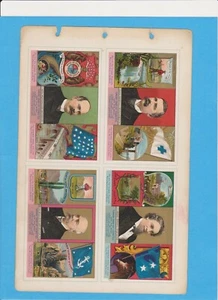 1888 DUKE & Son GOVERNORS of the STATES Album Page MN, IN, AZ, MO - Picture 1 of 1