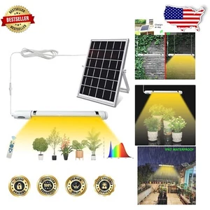Solar Powered Full Spectrum Grow Light - Remote Control & Waterproof Design - Picture 1 of 8