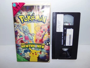 Pokémon The First Movie Mewtwo vs Mew Clamshell VHS Tape 2000 TESTED - Imagen 1 de 13