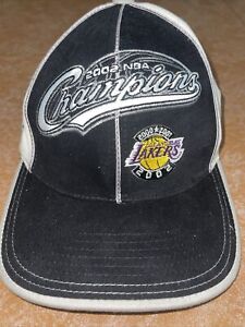 Los Angeles Lakers 2002 NBA Champions Official Reebok Fitted Cap Hat L/XL