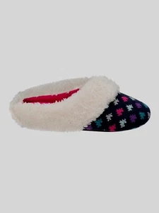 Dearfoams Girls' Sweater Knit Clog Slippers, Paradise Pink, 7/8 - Picture 1 of 6