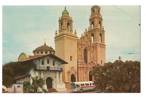 DOLORES MISSION SAN FRANCISCO de ASIS Kalifornien Kirche Gebäude Postkarte CA - Bild 1 von 2