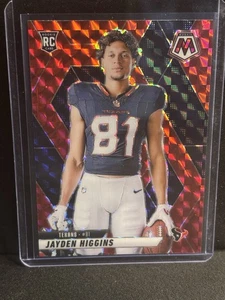 2025 Panini Mosaic RED MOSAIC PRIZM Jayden Higgins #286 TEXANS RC - Bild 1 von 2