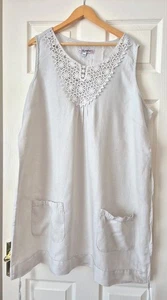 Joe Browns Size 24 Linen Tunic Top With Lace & Pockets Plus Size 24 Worn Once - Picture 1 of 3
