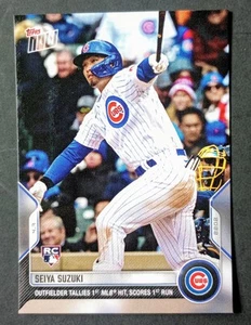 SEIYA SUZUKI 2022 TOPPS NOW 1er MLB HIT CHICAGO CUBS #2 - Imagen 1 de 3