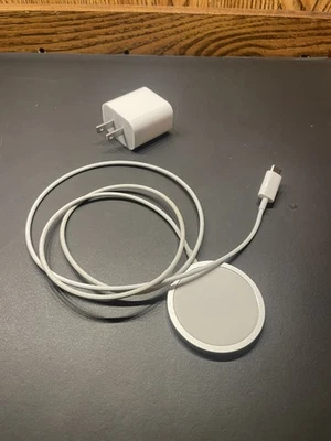Cable de carga inalámbrico magnético OEM Apple y bloque de alimentación de 20 vatios.  - Imagen 1 de 2