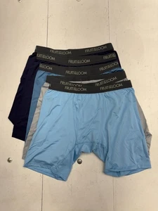Fruit of The Loom 5 Pair Multicolor Blue Boxer Briefs Mens Size X-Large - Picture 1 of 5