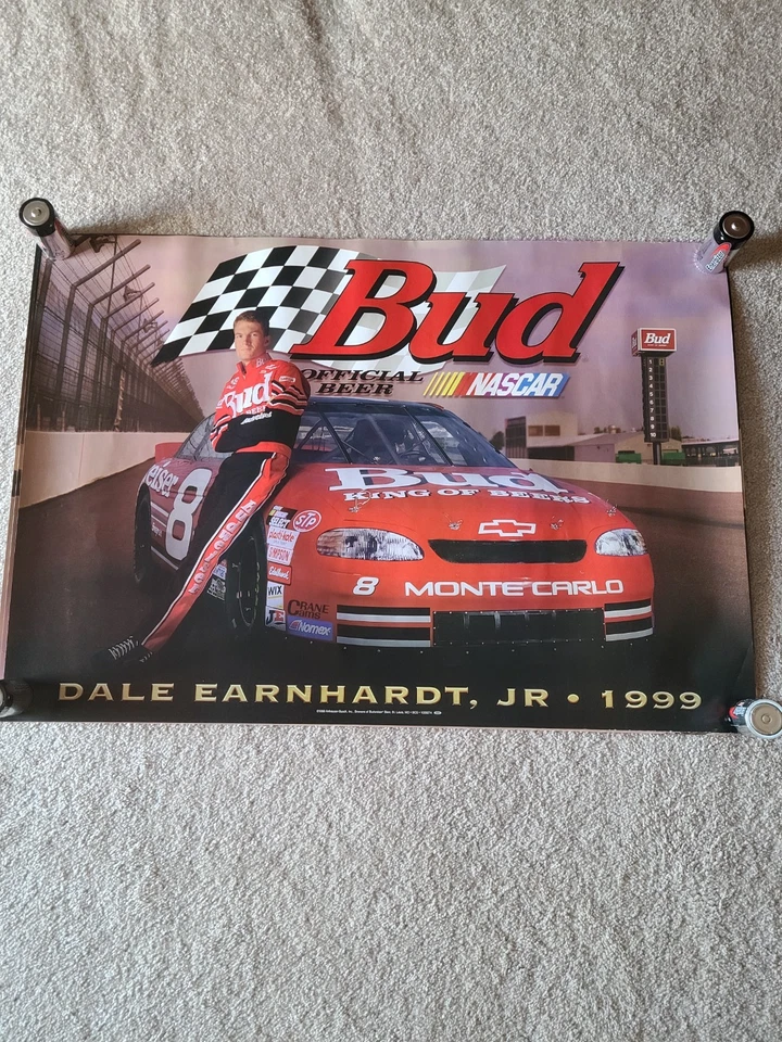 Póster 1999 Dale Earnhardt Jr. Budweiser Chevy Monte Carlo 27 x 19 Foto 1 de 1