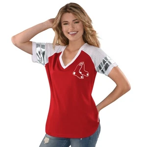 Boston Red Sox Woman's MLB All- Star V-Neck Tee  By G-III 4-Her - Red - Picture 1 of 1