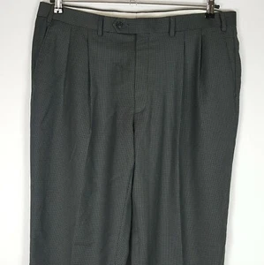 Lauren Ralph Lauren Plissee Anzughose Herren grau Hahnentritt Bündchen Hose 38x30,5 - Bild 1 von 7