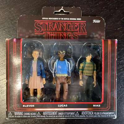 Bonecos colecionáveis Funko Stranger Things Eleven Lucas and Mike pacote com 3 - Imagem 1 de 4