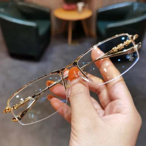Versatile Mens HalfFrame Myopia Glasses with Blue Light Shield - Picture 1 of 18