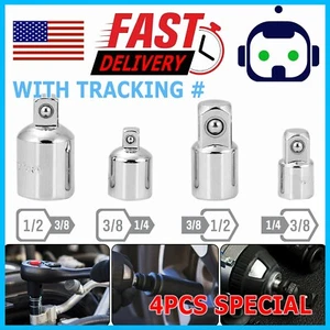 4pc 3/8" 1/4" 1/2" Ratchet wrench Socket Drive Adapter Reducer Air Impact Set - Picture 1 of 9