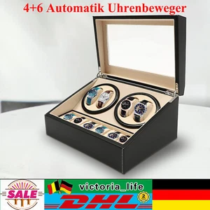 Movedor de reloj automático 4+6 caja de reloj caja de reloj automática Watch Winder vitrina - Imagen 1 de 20