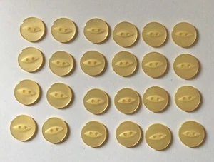 12 x 16mm Cream Fish Eye 2 Hole Buttons Sewing/Knitting/Crafts - Picture 1 of 4