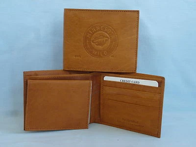 MINNESOTA дикий кожаный складной бумажник новый коричневый 4 - Изображение 1 из 4