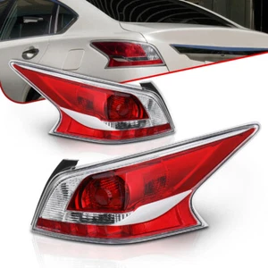 Par de luces traseras halógenas lámpara de freno lente roja para Nissan Altima 2013-2015 sedán - Imagen 1 de 9