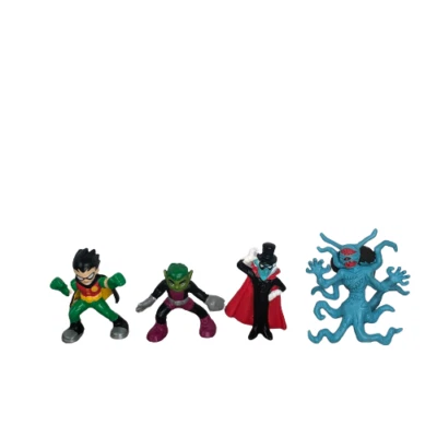 Teen Titans Action Figure Lot Bandai Mini Figure Robin Beast Boy Mumbo Monster 4 - Image 1 of 4