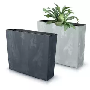 Blumenkasten Blumentopf Blumenkübel Pflanzgefäß Beton Tower 58cm mit Ablauf - Bild 1 von 5