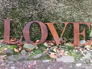 BIG Rusted Metal Letters, Signage Rusty Metal Letters, JOY LOVE HOME - Picture 1 of 8
