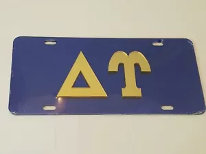 DELTA UPSILON reflektierendes blaues Nummernschild - Bild 1 von 2