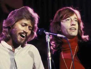 Bee Gees Barry Gibb Robin Gibb  11.7x16.5 Glossy Photo Poster - Picture 1 of 1