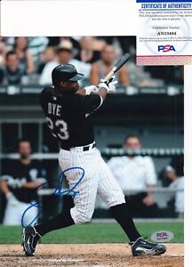JERMAINE DYE signed (CHICAGO WHITE SOX) baseball 8X10 photo PSA/DNA AN13484