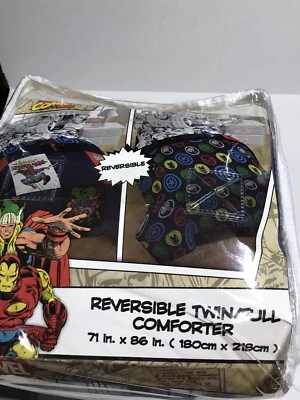 Marvel Comics Reversible Twin/Full Comforter 71” X 86” - Factory Sealed - Kohls  - Image 1 of 4