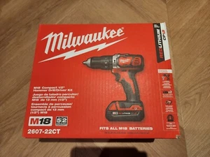 Milwaukee 2607-22CT M18 18V 1/2" Cordless Compact Hammer Drill/Driver Kit + Batt - Picture 1 of 10