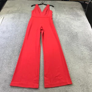 Alice + Olivia Jumpsuit Womens 4 Gale Deep V-Neck Sleeveless Wide Leg Crepe asis - Picture 1 of 15