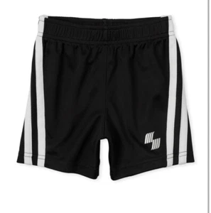 children's place new tags 3t toddler Boy Black Side Stripe Basketball Shorts - Picture 1 of 3