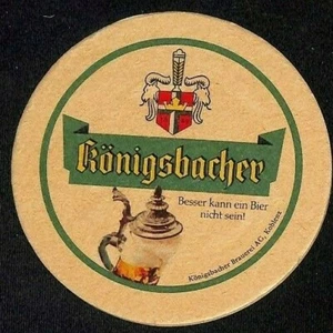 Sottobicchieri birra vintage per lo più tedeschi anni 60-90 gruppo di 6 - incl. Königsbacher - Foto 1 di 3