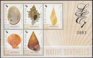 NEW ZEALAND 2015 Native Seashells, Limited Edition M/S MNH - Picture 1 of 1