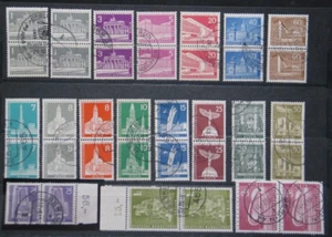 Berliner Bauten Lot / Posten  Paare aus Nr. 140-154 senkrecht gestempelt - Bild 1 von 2
