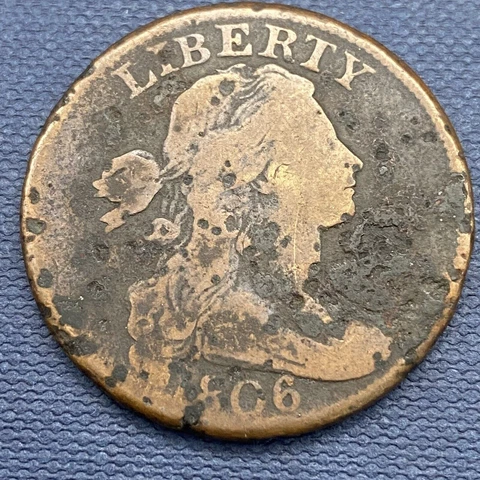 1806 Draped Bust Large Cent 1c Better Grade but Corroded #45070 Cover