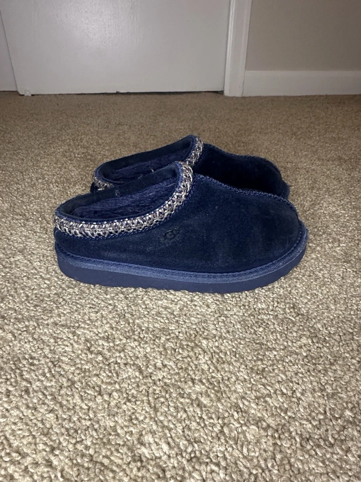 Zapatillas UGG Tasman II para Niños Gamuza Mezcla de Lana Azul Marino Forradas Informales Sin Cordones 12 Foto 1 de 4