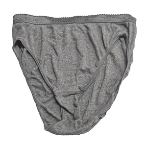 Y2K Victoria’s Secret vintage cotton high Leg brief panties L Gray 2002 READ - Picture 1 of 5