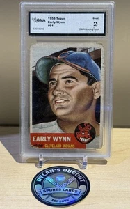 1953 Topps Early Wynn #61 - Graded GMA 2 Good - Cleveland Indians Hall Of Fame - Picture 1 of 5